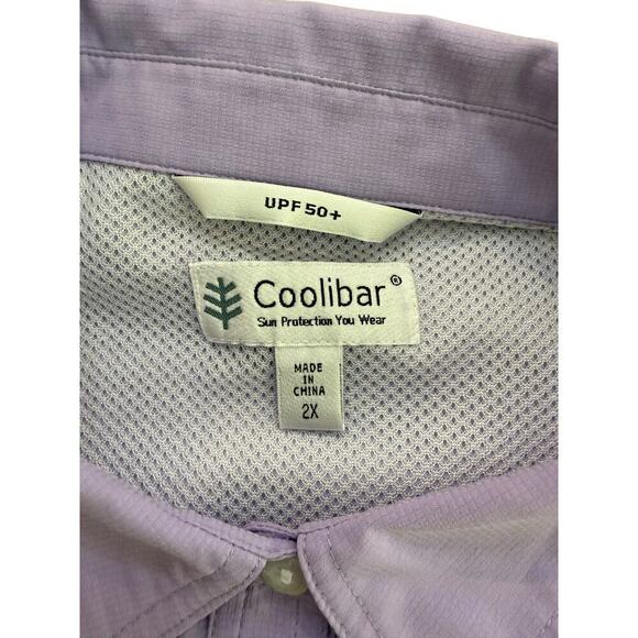 Coolibar Womens Purple UPF 50+ Sun Protection You Wear Button Down Shirt Size 2X - Picture 2 of 5
